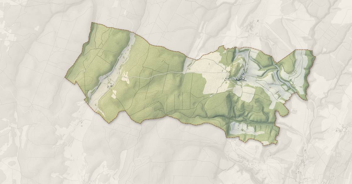 Portrait cartographique de Ternant : relief, eau, forêts, bâti et voies, calculés à partir des données de l'IGN