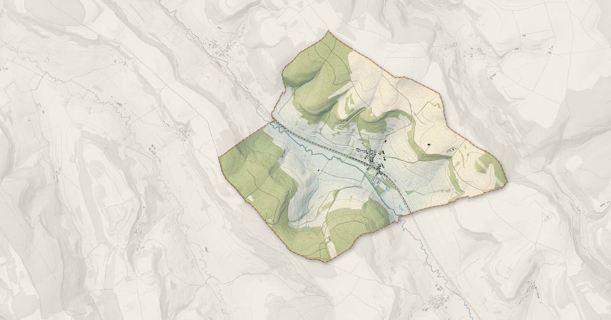 Portrait cartographique de Thenissey : relief, eau, forêts, bâti et voies, calculés à partir des données de l'IGN