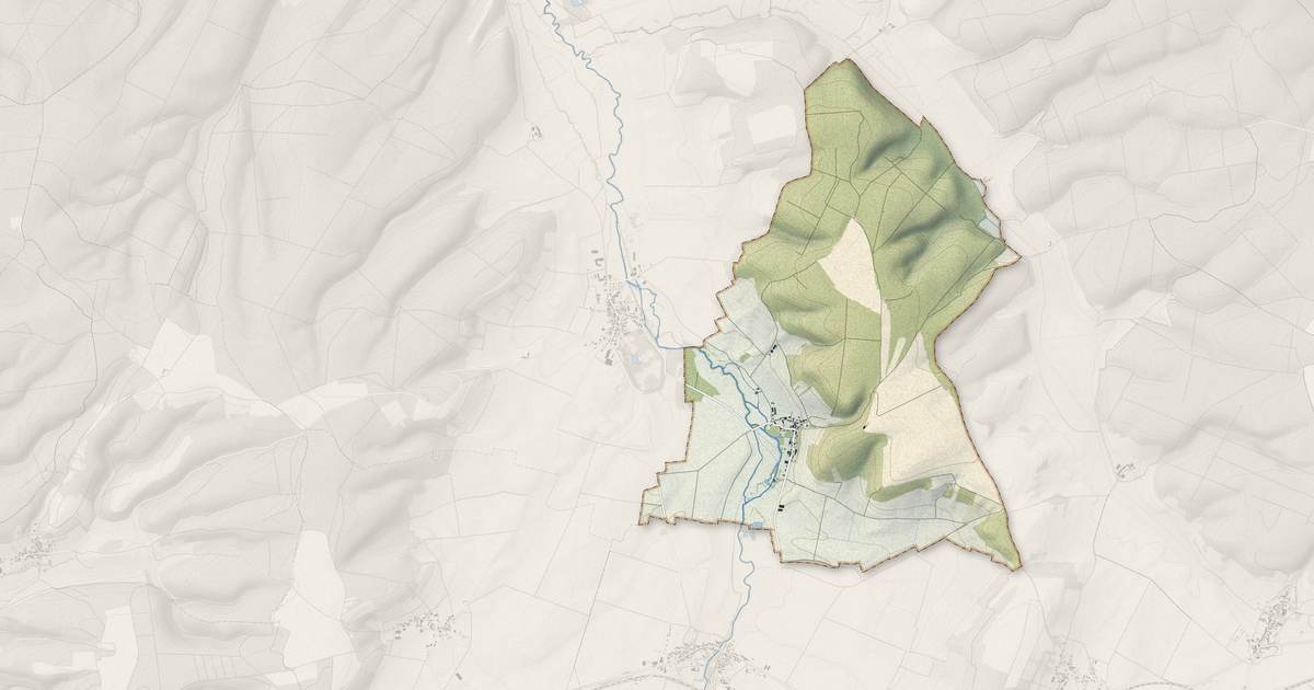 Portrait cartographique de Thoires : relief, eau, forêts, bâti et voies, calculés à partir des données de l'IGN