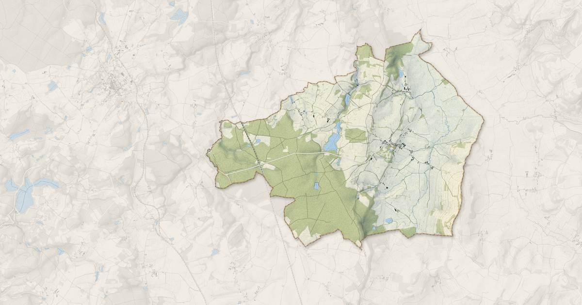 Portrait cartographique de Thoisy-la-Berchère : relief, eau, forêts, bâti et voies, calculés à partir des données de l'IGN