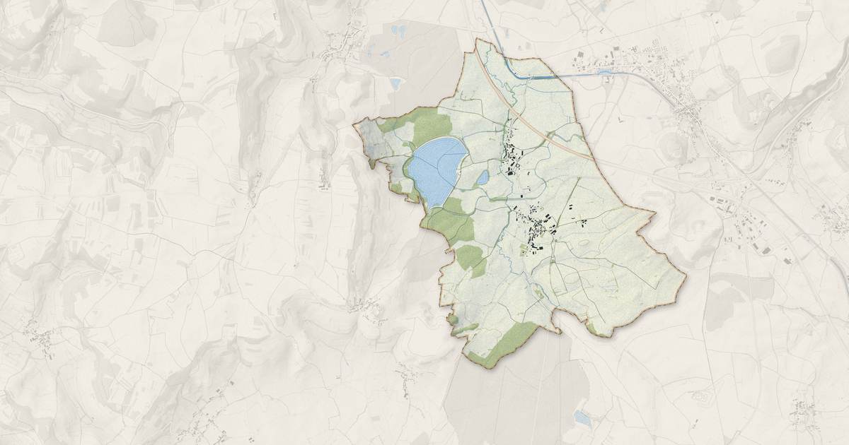 Portrait cartographique de Thoisy-le-Désert : relief, eau, forêts, bâti et voies, calculés à partir des données de l'IGN