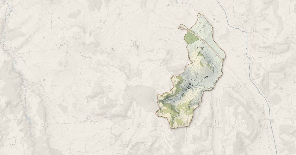 Portrait cartographique de Thorey-sous-Charny : relief, eau, forêts, bâti et voies, calculés à partir des données de l'IGN