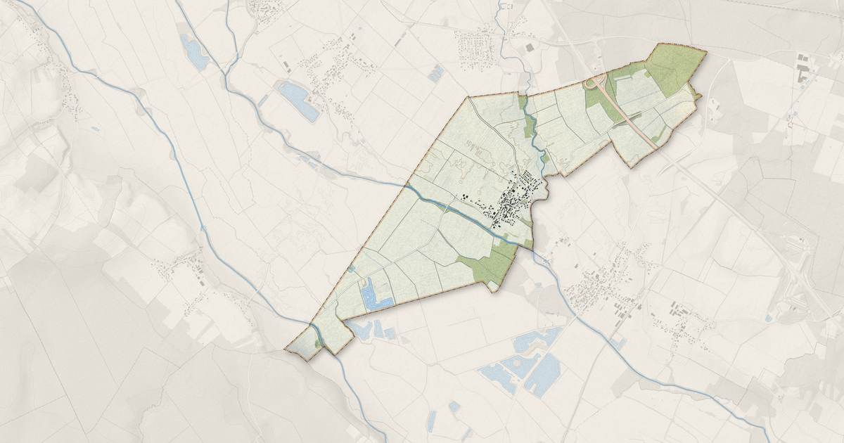 Portrait cartographique de Tréclun : relief, eau, forêts, bâti et voies, calculés à partir des données de l'IGN