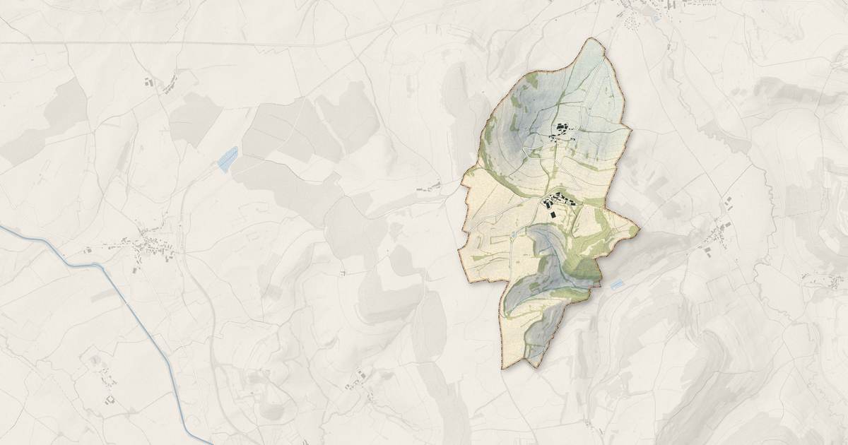 Portrait cartographique de Vesvres : relief, eau, forêts, bâti et voies, calculés à partir des données de l'IGN