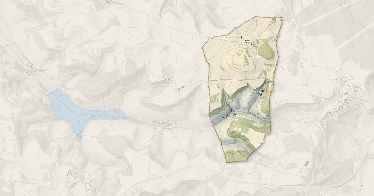 Portrait cartographique de Vieilmoulin : relief, eau, forêts, bâti et voies, calculés à partir des données de l'IGN