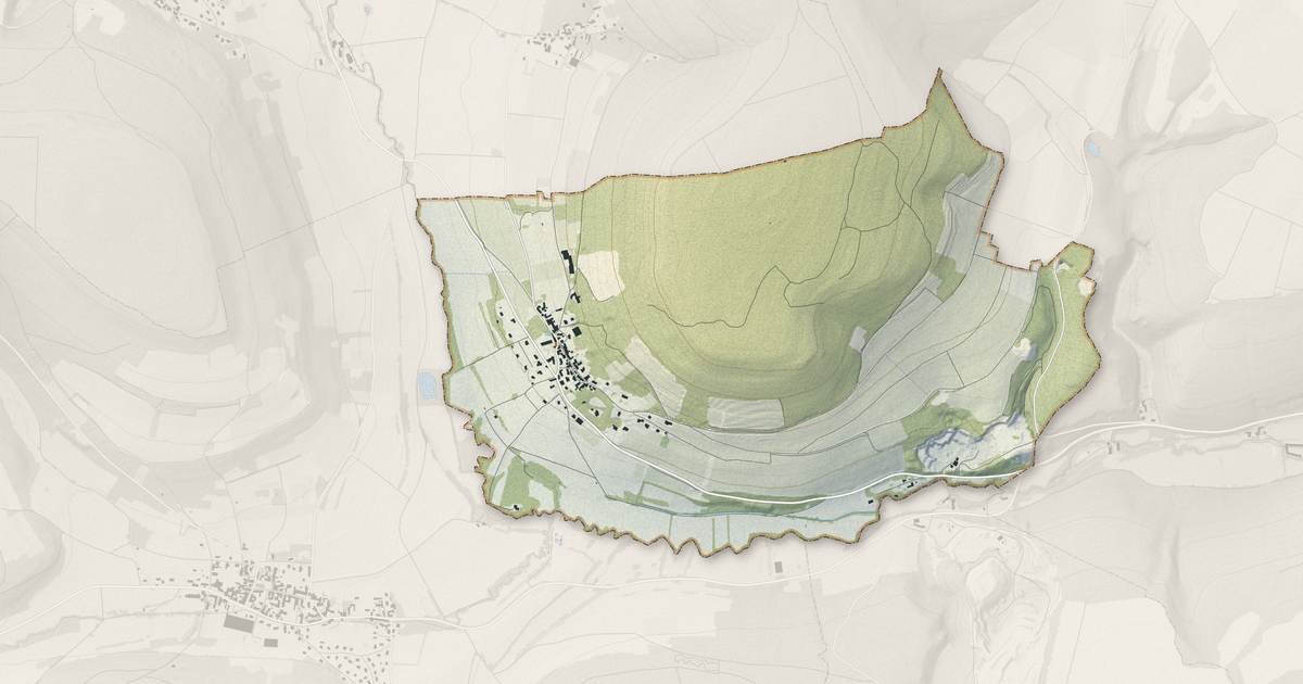 Portrait cartographique de Villars-Fontaine : relief, eau, forêts, bâti et voies, calculés à partir des données de l'IGN
