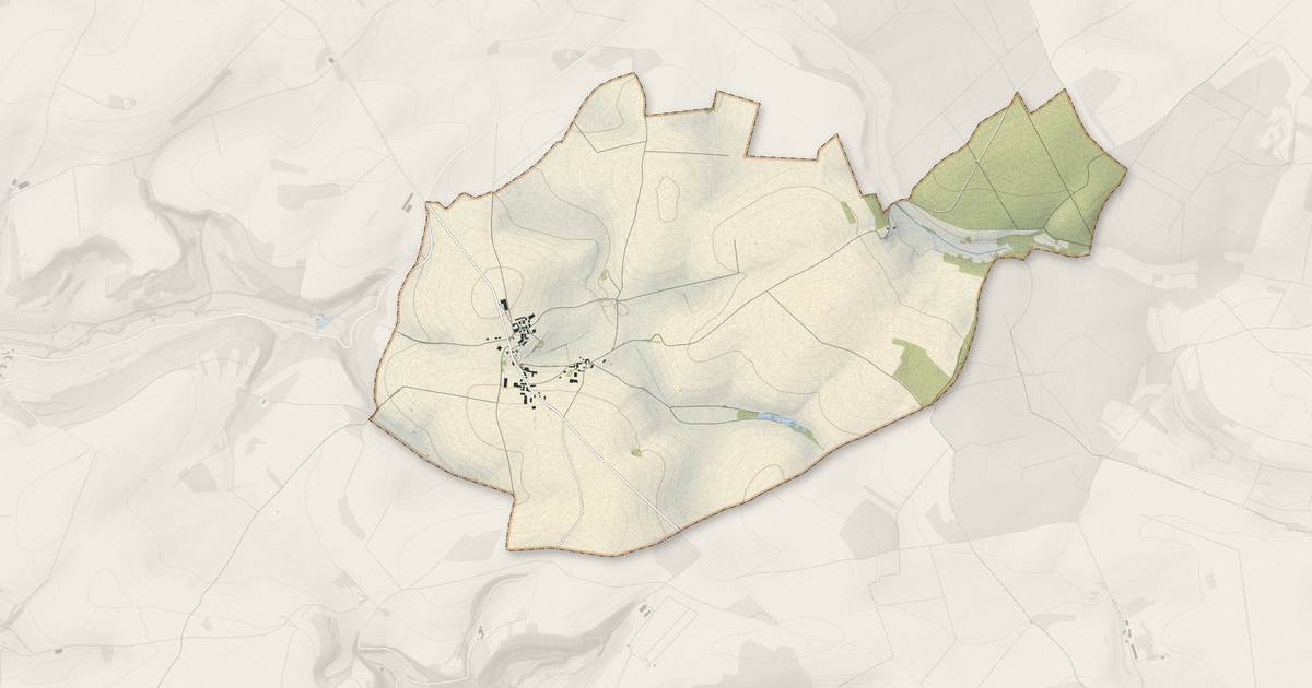 Portrait cartographique de La Villeneuve-les-Convers : relief, eau, forêts, bâti et voies, calculés à partir des données de l'IGN