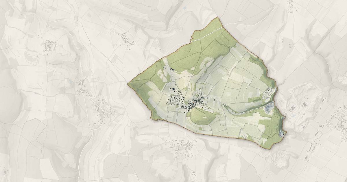 Portrait cartographique de Villers-la-Faye : relief, eau, forêts, bâti et voies, calculés à partir des données de l'IGN