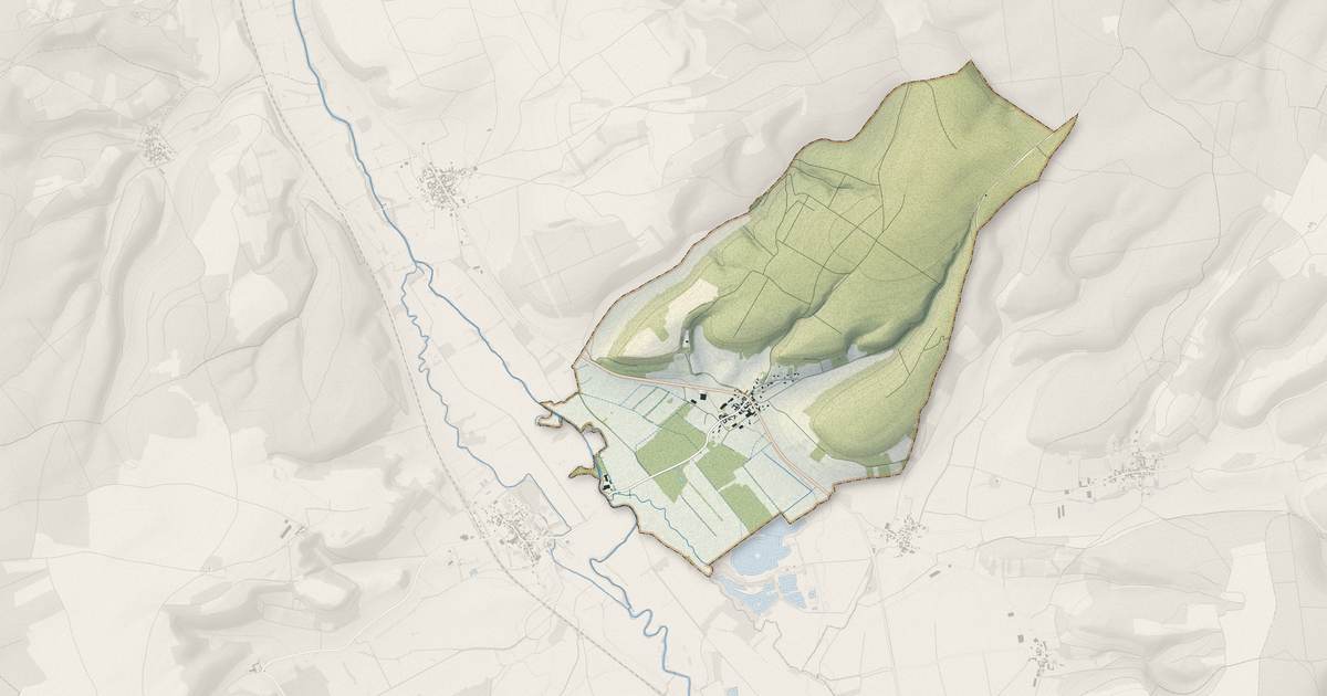 Portrait cartographique de Villers-Patras : relief, eau, forêts, bâti et voies, calculés à partir des données de l'IGN