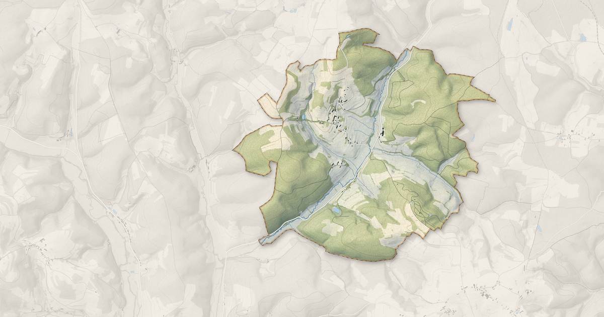 Portrait cartographique de Villiers-en-Morvan : relief, eau, forêts, bâti et voies, calculés à partir des données de l'IGN