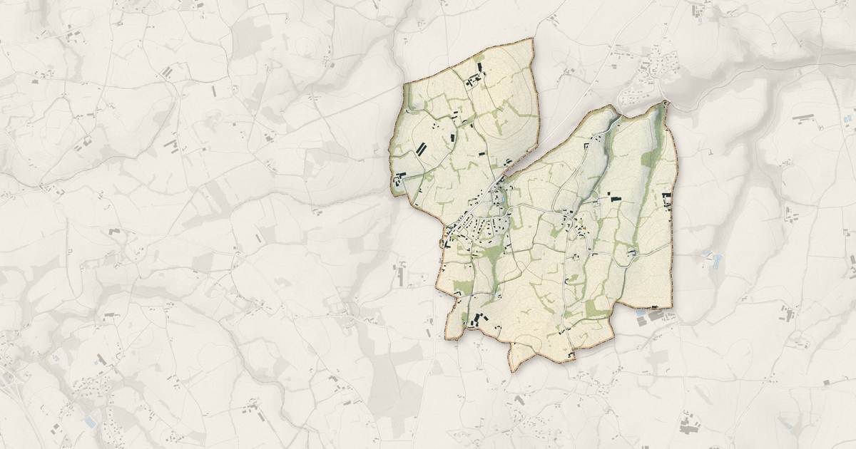 Portrait cartographique de Berhet : relief, eau, forêts, bâti et voies, calculés à partir des données de l'IGN