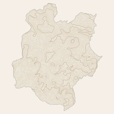 Bourbriac : courbes de niveau