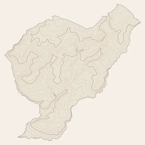 Callac : courbes de niveau