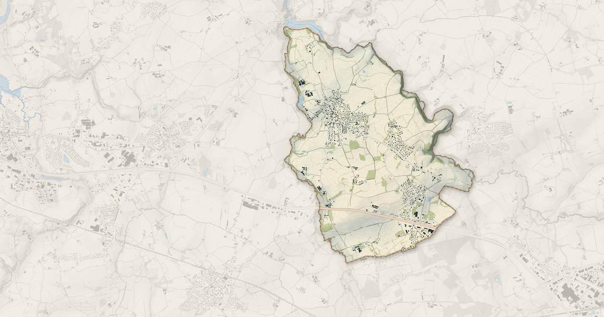 Portrait cartographique de Coëtmieux : relief, eau, forêts, bâti et voies, calculés à partir des données de l'IGN