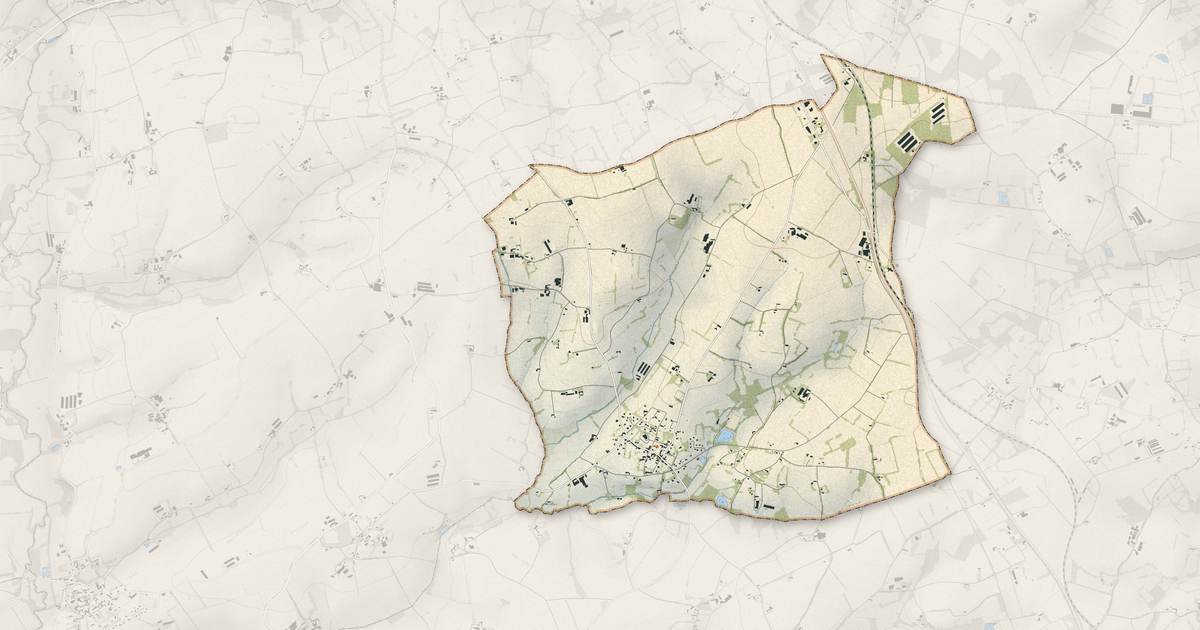 Portrait cartographique de Grâce-Uzel : relief, eau, forêts, bâti et voies, calculés à partir des données de l'IGN