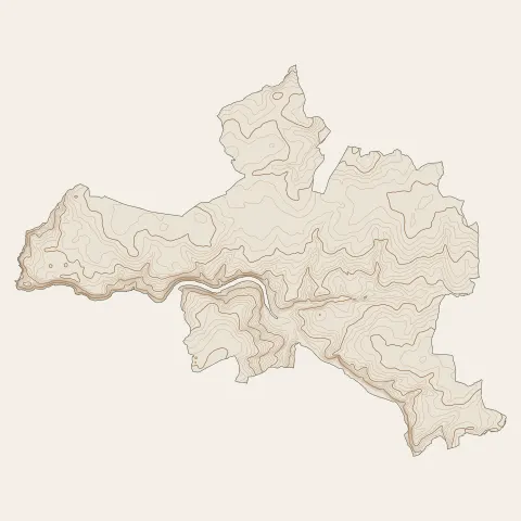 Lannion : courbes de niveau