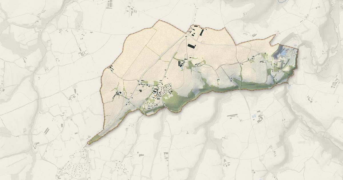 Portrait cartographique de Mantallot : relief, eau, forêts, bâti et voies, calculés à partir des données de l'IGN