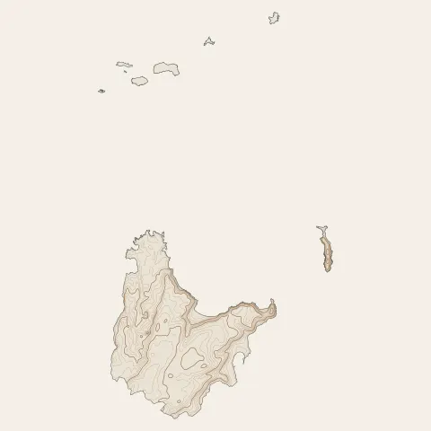Perros-Guirec : courbes de niveau
