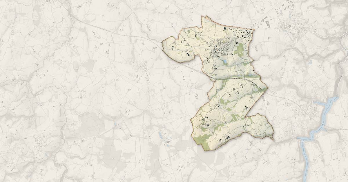 Portrait cartographique de Plerneuf : relief, eau, forêts, bâti et voies, calculés à partir des données de l'IGN