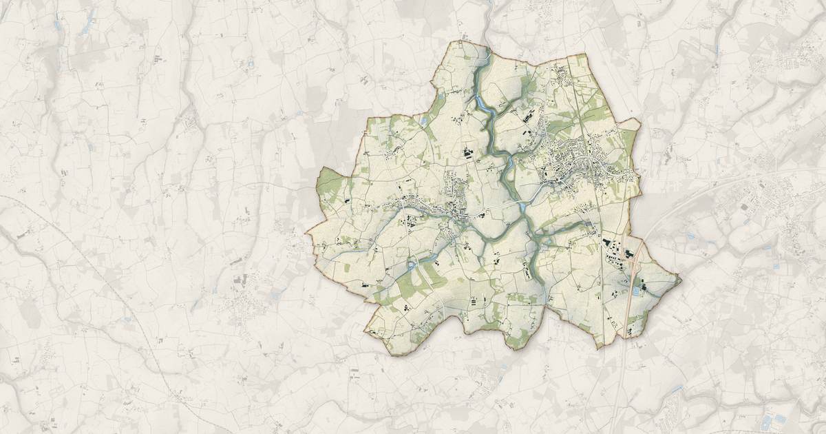 Portrait cartographique de Pleslin-Trigavou : relief, eau, forêts, bâti et voies, calculés à partir des données de l'IGN