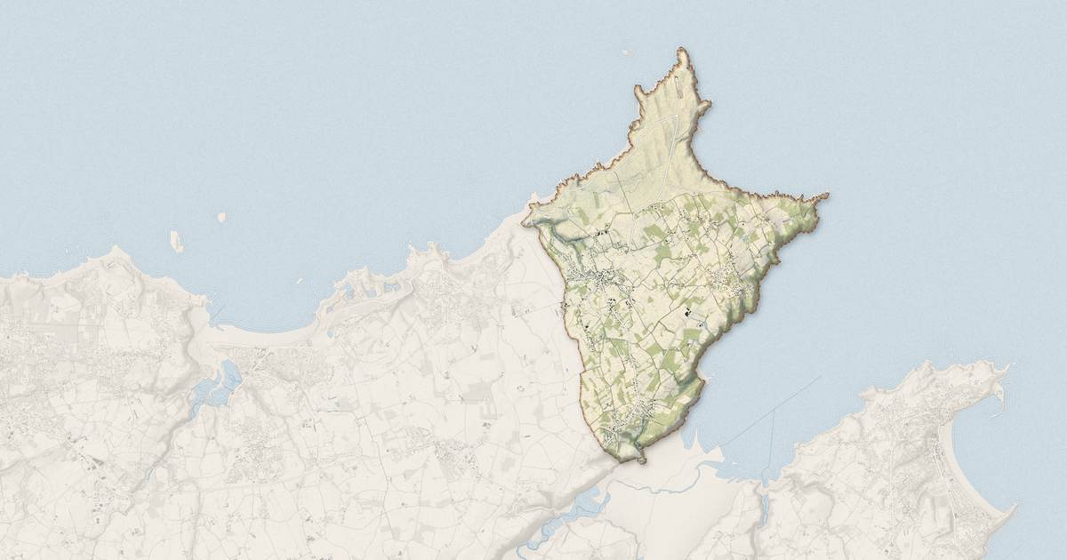Portrait cartographique de Plévenon : relief, eau, forêts, bâti et voies, calculés à partir des données de l'IGN