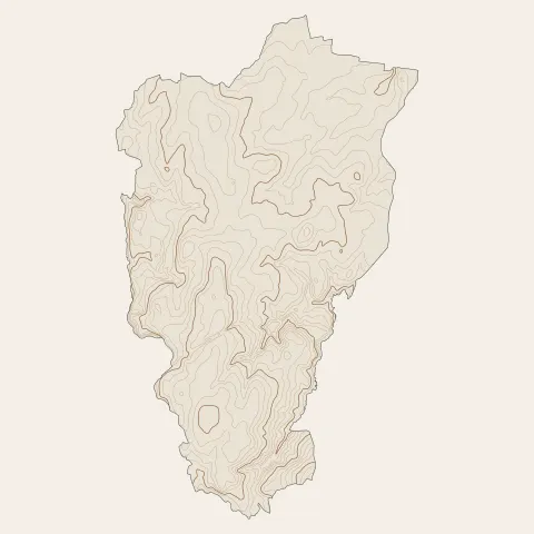 Plouaret : courbes de niveau