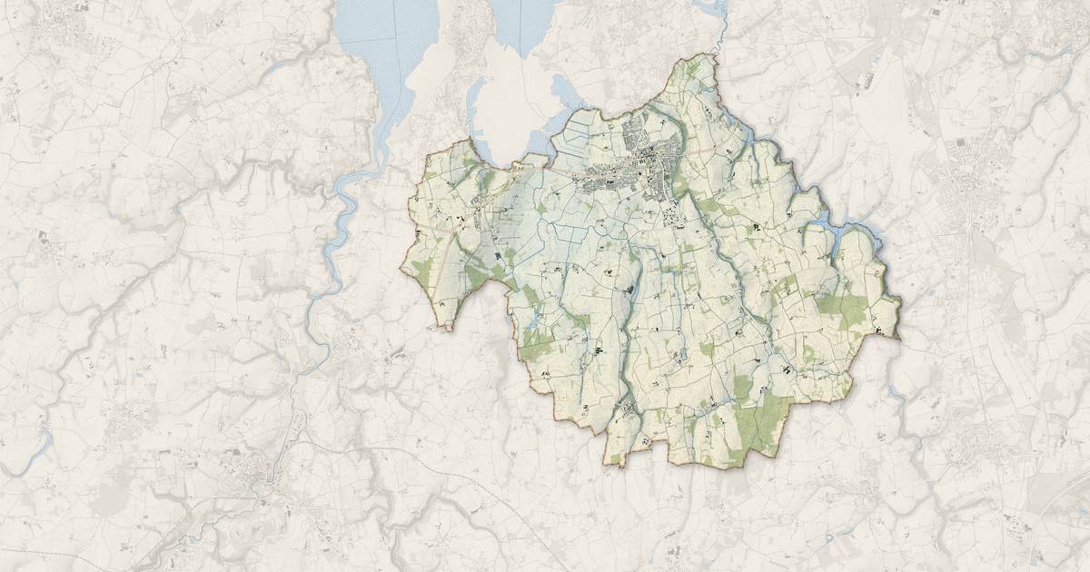 Portrait cartographique de Beaussais-sur-Mer : relief, eau, forêts, bâti et voies, calculés à partir des données de l'IGN