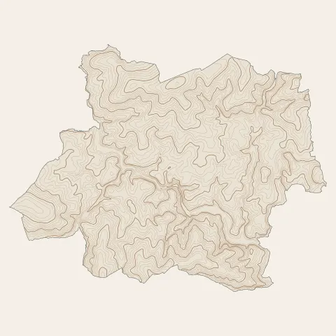 Plouguenast-Langast : courbes de niveau