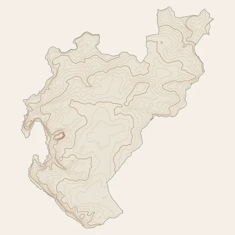 La Roche-Jaudy : courbes de niveau