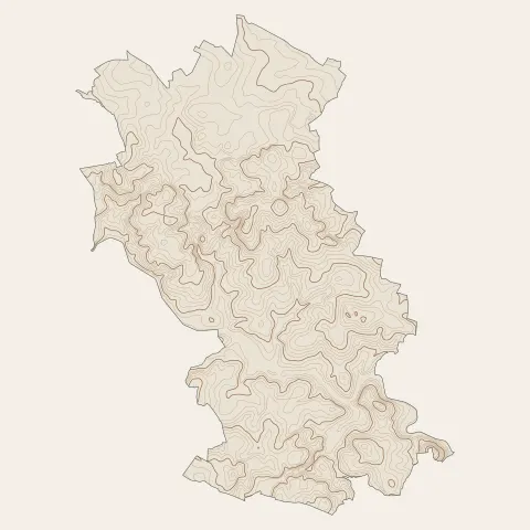 Rostrenen : courbes de niveau
