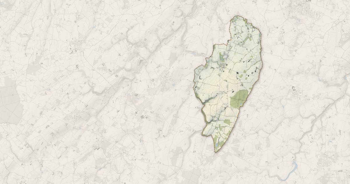 Portrait cartographique de Ruca : relief, eau, forêts, bâti et voies, calculés à partir des données de l'IGN