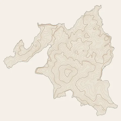 Saint-Brandan : courbes de niveau
