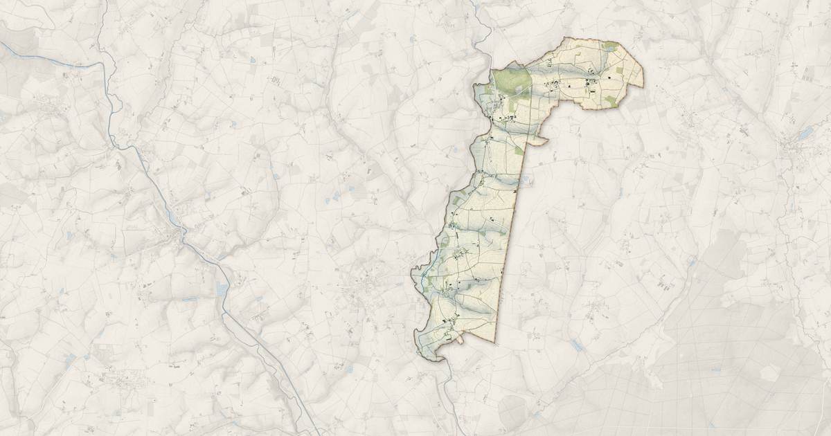 Portrait cartographique de Saint-Étienne-du-Gué-de-l'Isle : relief, eau, forêts, bâti et voies, calculés à partir des données de l'IGN