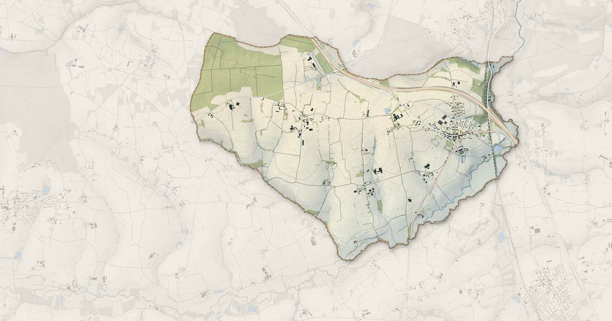 Portrait cartographique de Saint-Jouan-de-l'Isle : relief, eau, forêts, bâti et voies, calculés à partir des données de l'IGN
