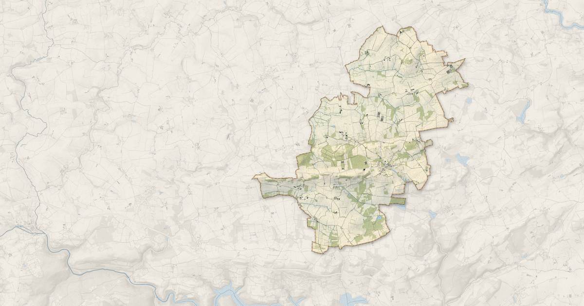 Portrait cartographique de Saint-Mayeux : relief, eau, forêts, bâti et voies, calculés à partir des données de l'IGN