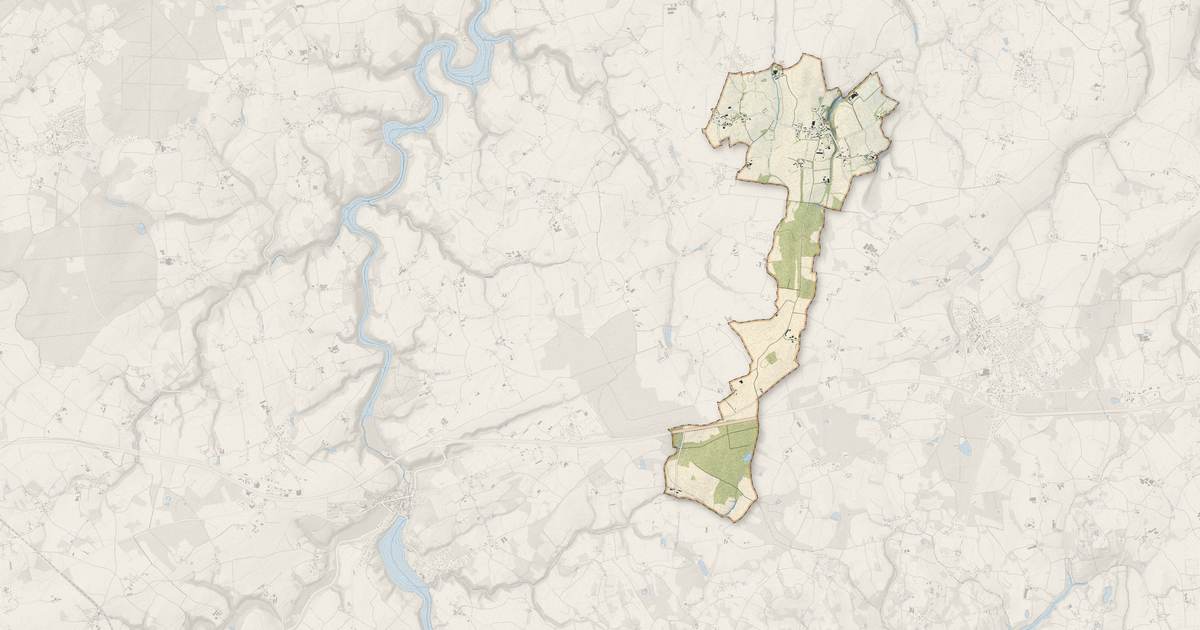 Portrait cartographique de Saint-Méloir-des-Bois : relief, eau, forêts, bâti et voies, calculés à partir des données de l'IGN