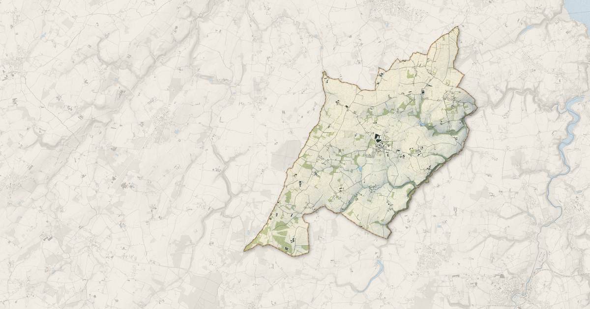 Portrait cartographique de Saint-Pôtan : relief, eau, forêts, bâti et voies, calculés à partir des données de l'IGN
