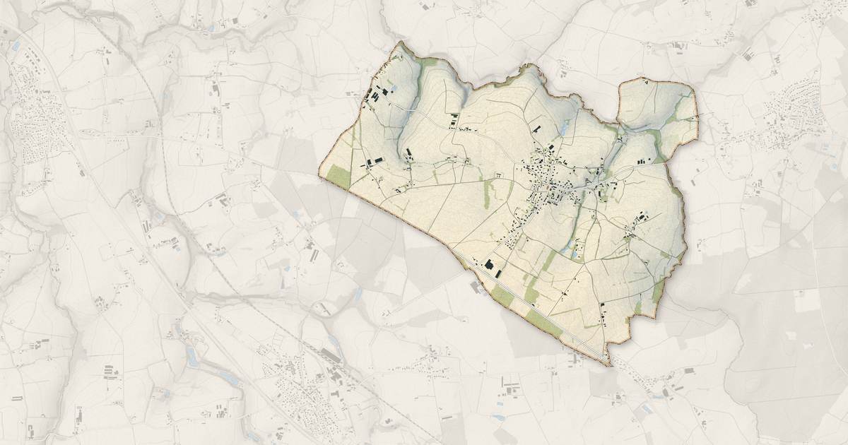 Portrait cartographique de Saint-Rieul : relief, eau, forêts, bâti et voies, calculés à partir des données de l'IGN