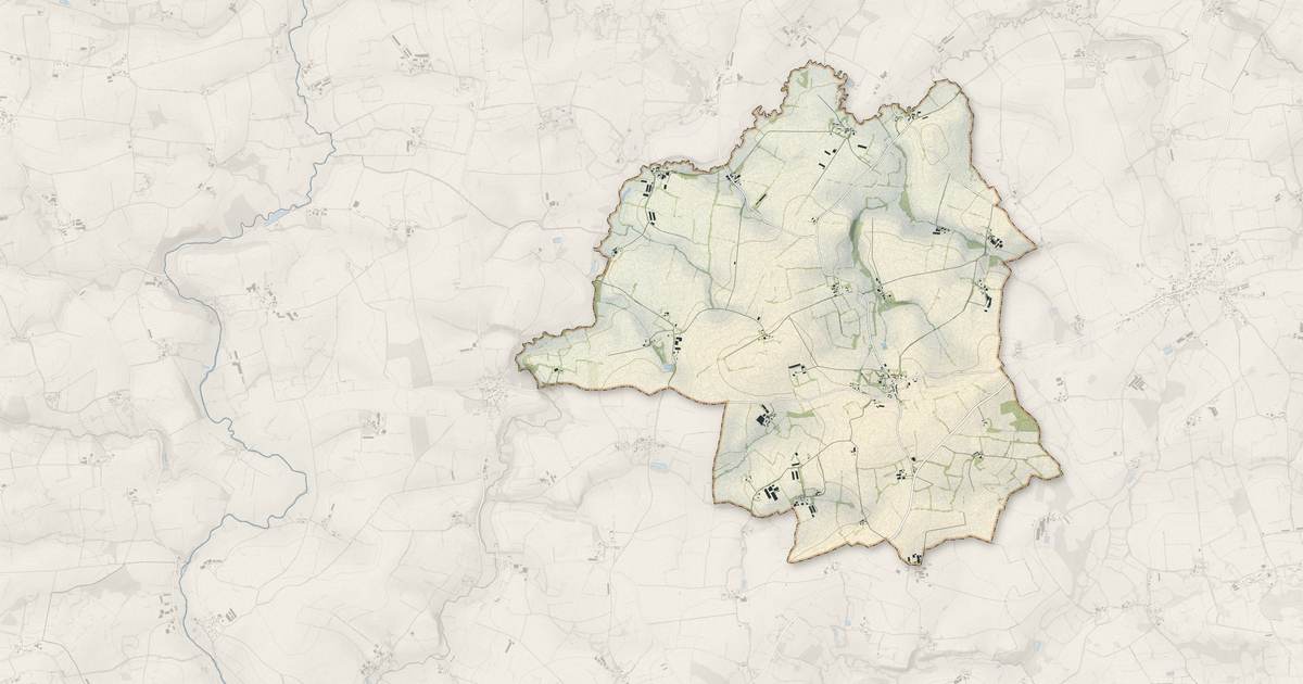 Portrait cartographique de Saint-Igeaux : relief, eau, forêts, bâti et voies, calculés à partir des données de l'IGN