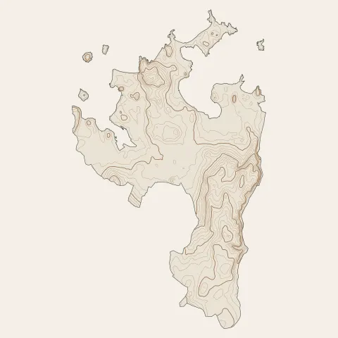 Trégastel : courbes de niveau