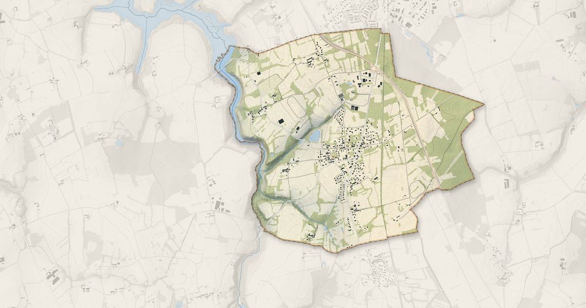 Portrait cartographique de Tréméreuc : relief, eau, forêts, bâti et voies, calculés à partir des données de l'IGN