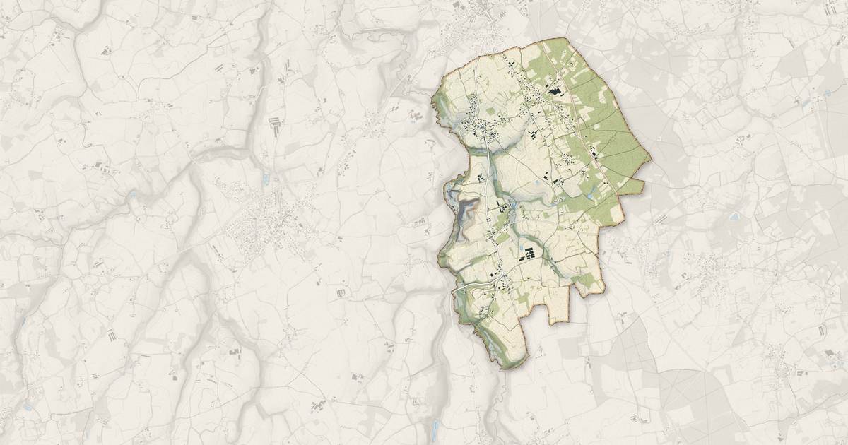 Portrait cartographique de Tressignaux : relief, eau, forêts, bâti et voies, calculés à partir des données de l'IGN