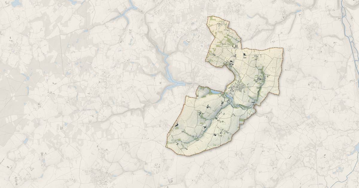 Portrait cartographique de Trévron : relief, eau, forêts, bâti et voies, calculés à partir des données de l'IGN