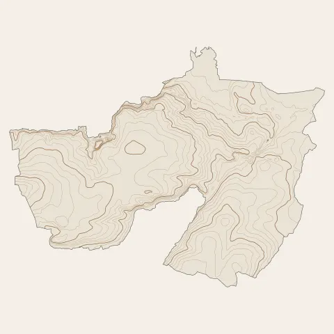 Yffiniac : courbes de niveau