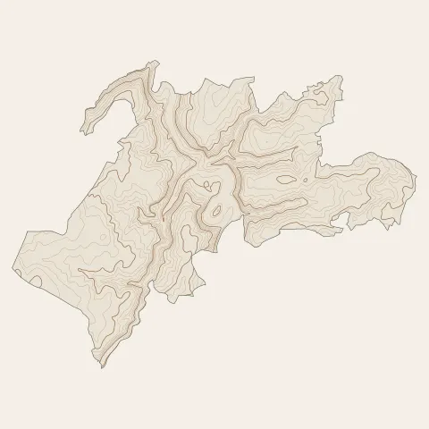 Aubusson : courbes de niveau