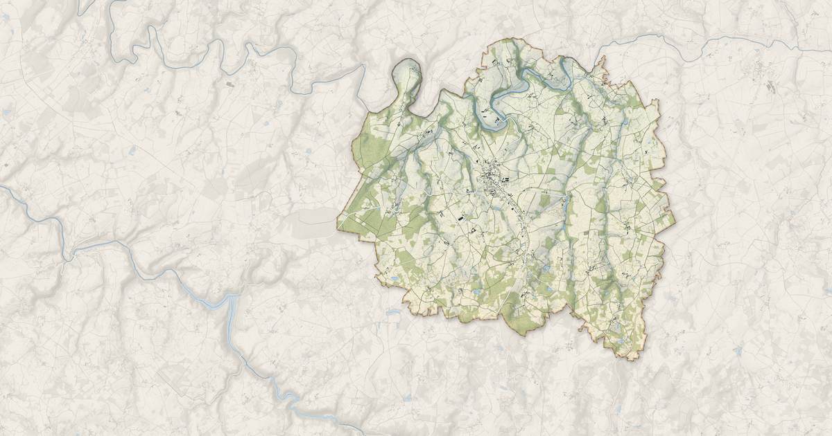 Portrait cartographique de Bonnat : relief, eau, forêts, bâti et voies, calculés à partir des données de l'IGN
