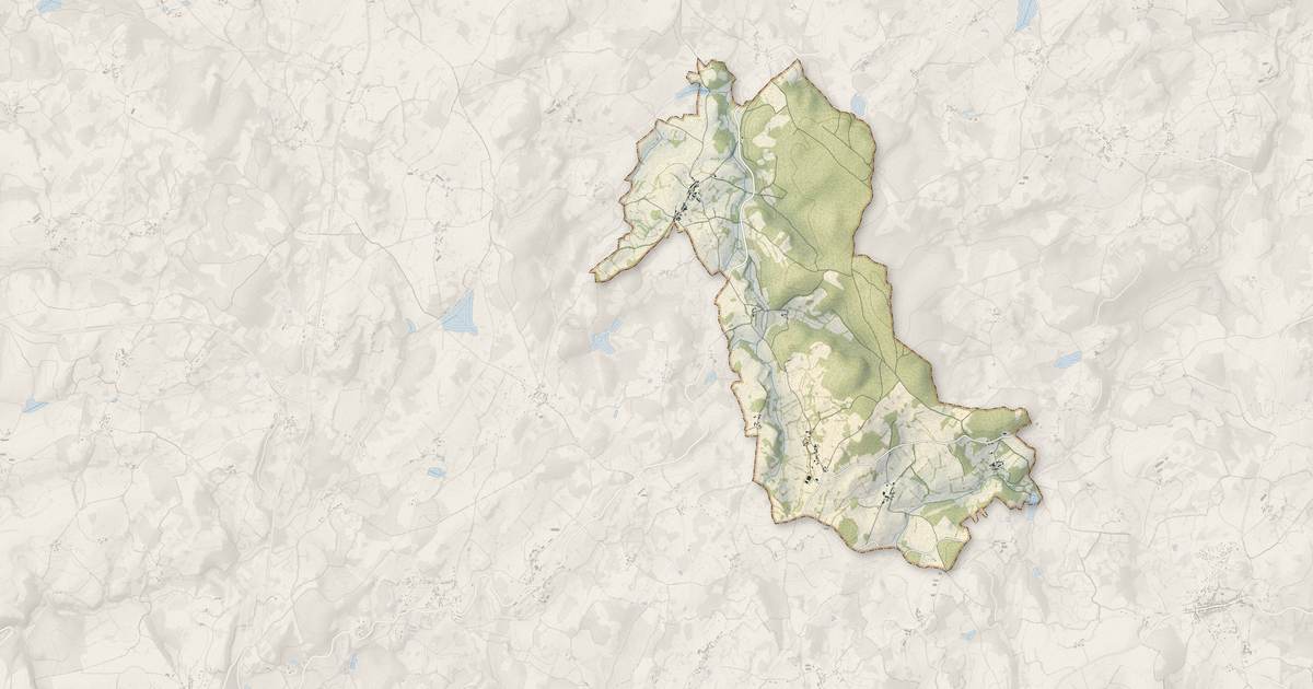 Portrait cartographique de Bosroger : relief, eau, forêts, bâti et voies, calculés à partir des données de l'IGN