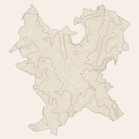Bourganeuf : courbes de niveau