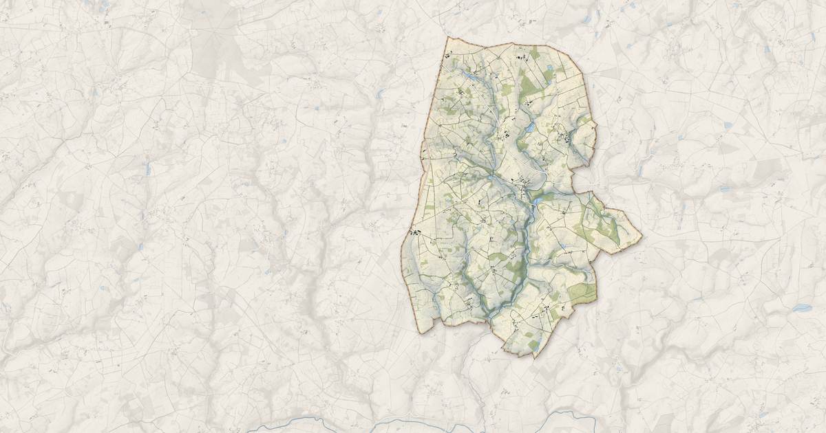 Portrait cartographique de La Cellette : relief, eau, forêts, bâti et voies, calculés à partir des données de l'IGN