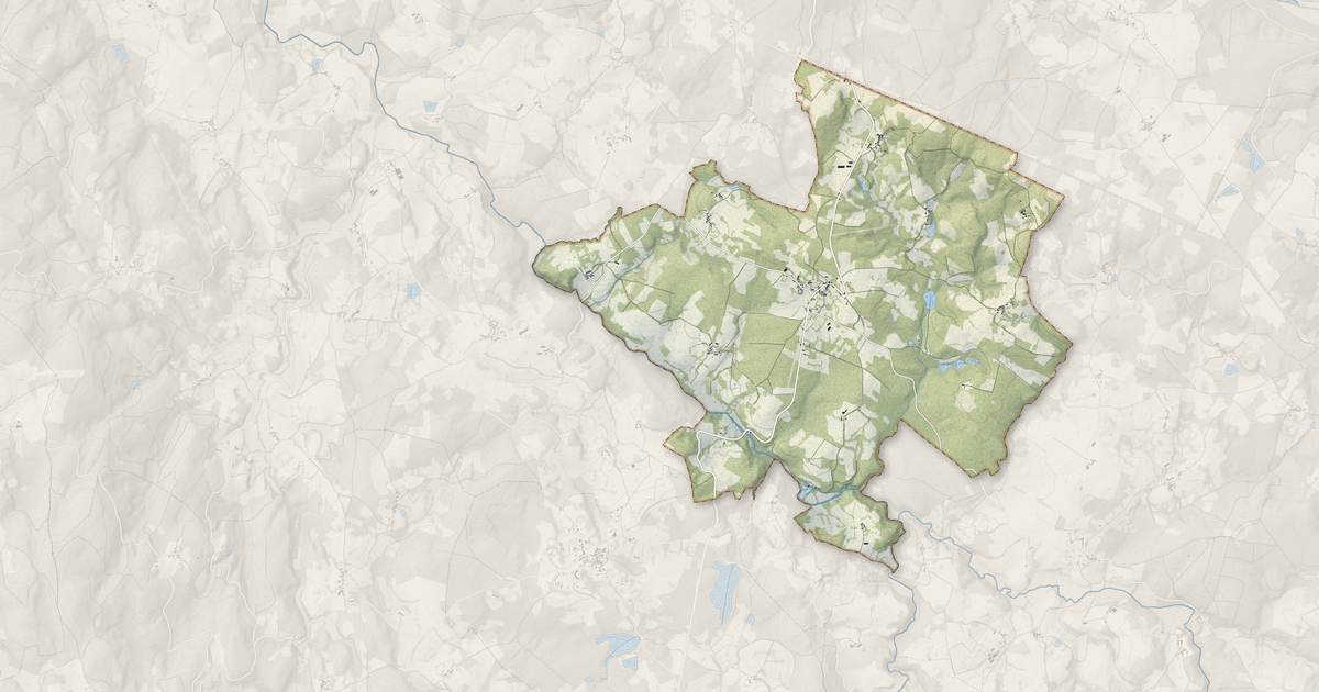 Portrait cartographique de Chavanat : relief, eau, forêts, bâti et voies, calculés à partir des données de l'IGN